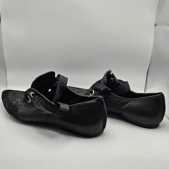 Marwell Black Glitter Oxford‑Style Heels – Size EU 39 (US 8–8.5) - Picture 5 of 8